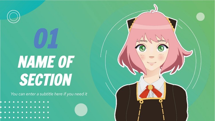 Free anime templates PowerPoint and Google Slides