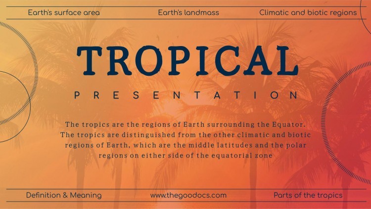 Bright Orange Tropical | Free Google Slide Theme
