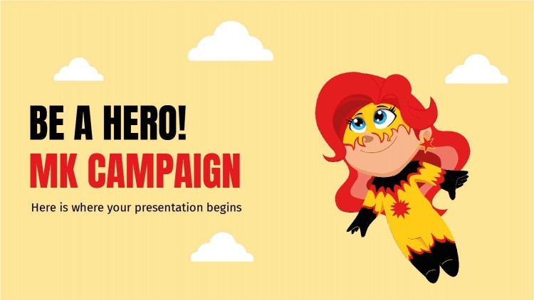 Cartoon Superhero Marketing | Free Google Slide Theme