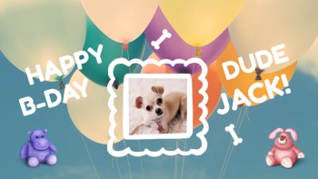Cute Birthday Dog - Marketing