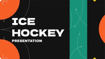 Green and Orange Ice Hockey - Ice Hockey