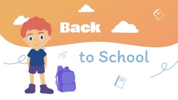 Orange Doodle Back to School - School